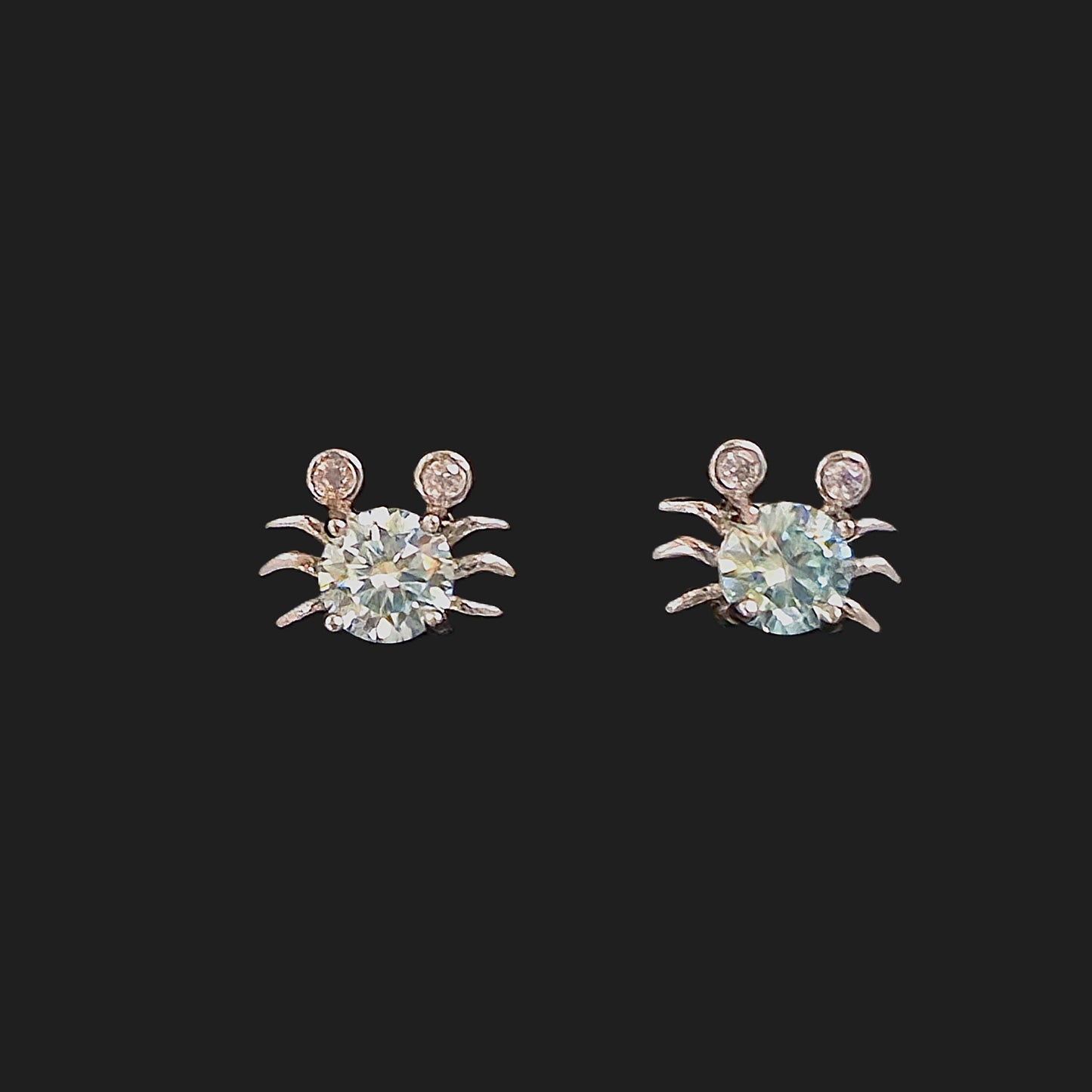 Unique – Fancy 925 Silver & Yellow METAL EARRINGS with Crystals Item U Part 1