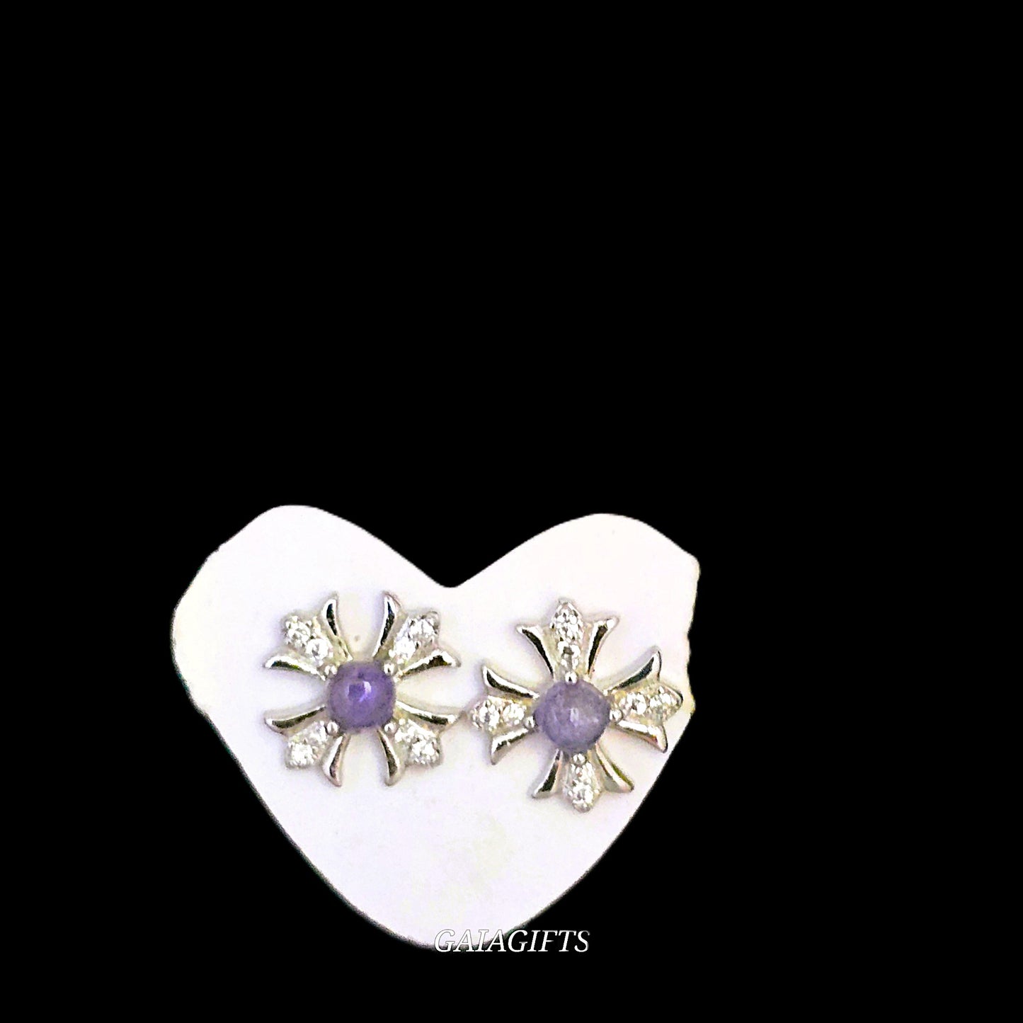 Unique – Fancy 925 Silver & Yellow METAL EARRINGS with Crystals - Item U Part 2