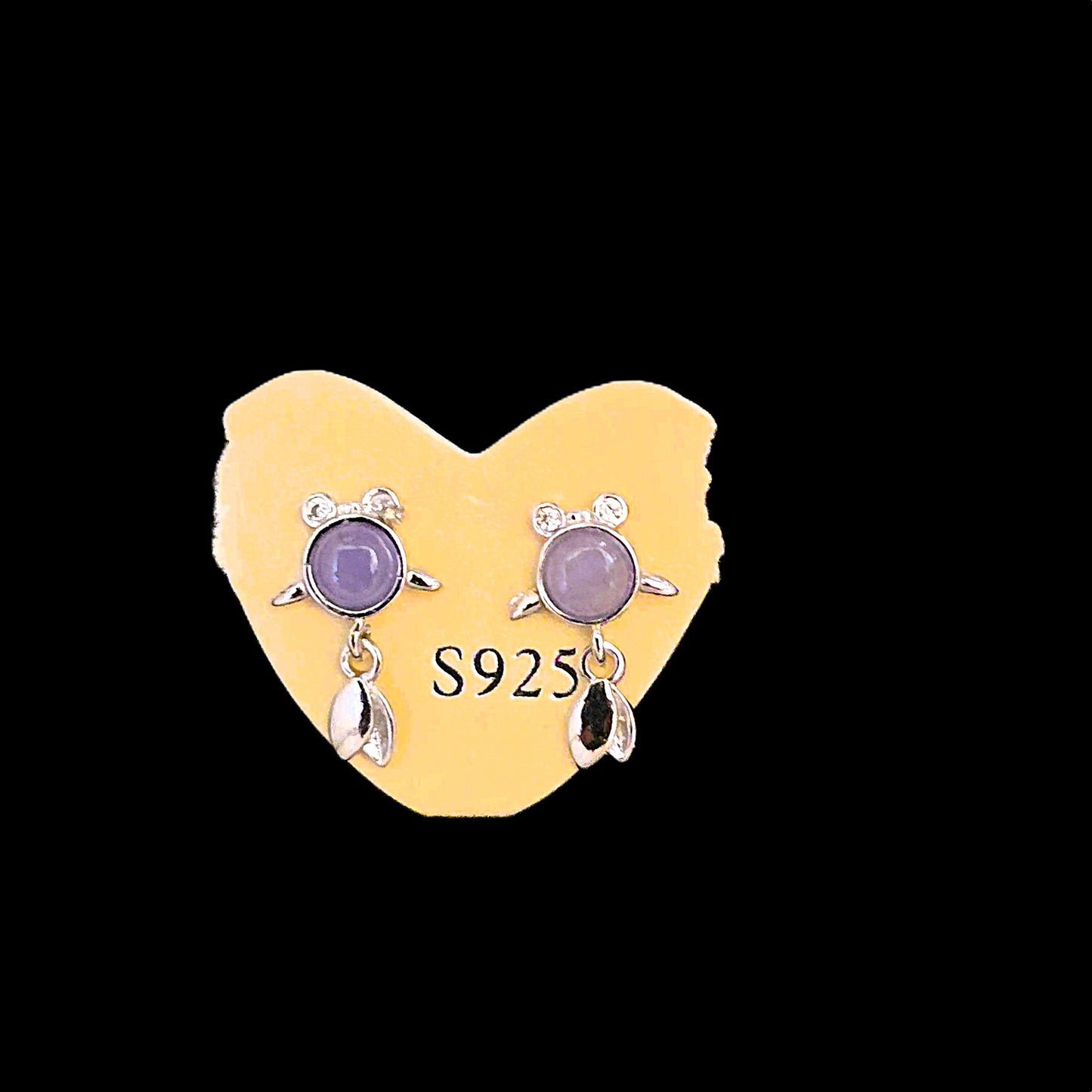 Unique – Fancy 925 Silver & Yellow METAL EARRINGS with Crystals - Item U Part 2