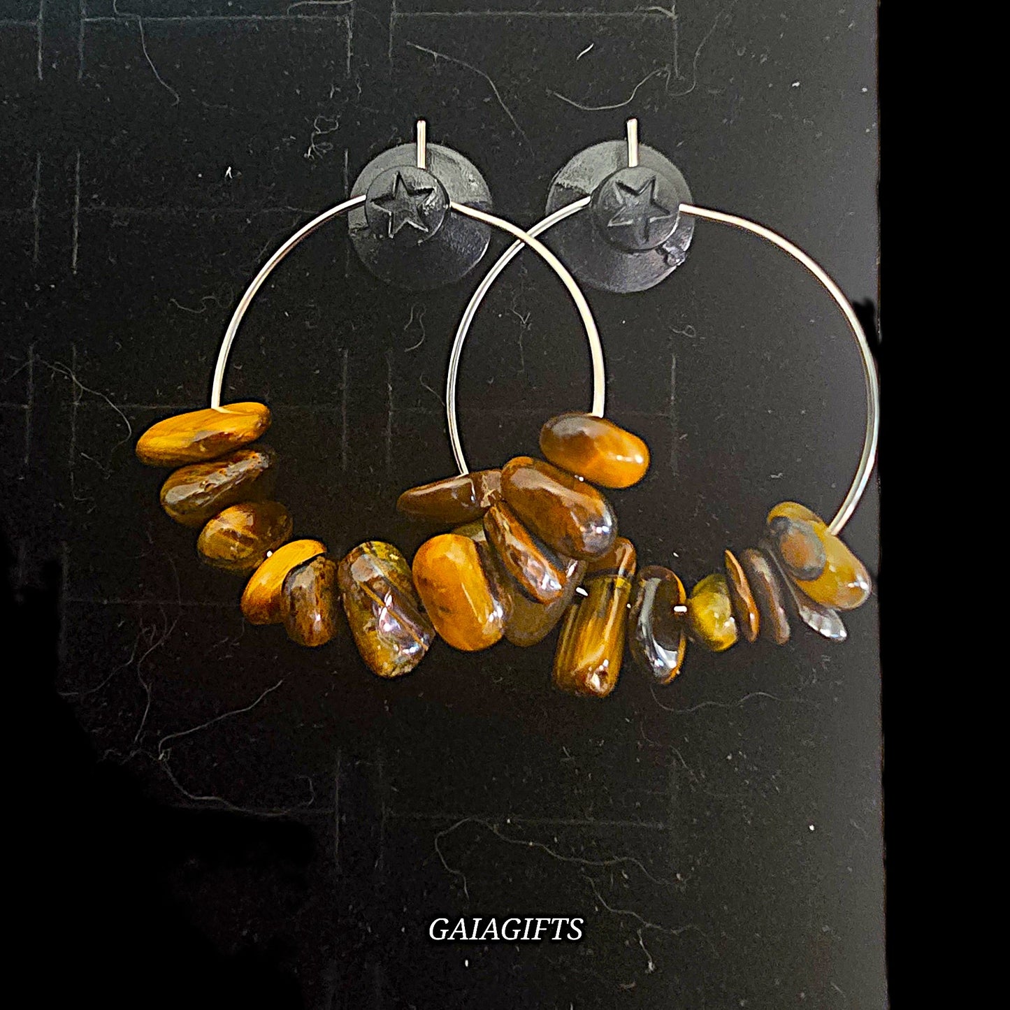 Unique – Fancy 925 Silver & Yellow METAL EARRINGS with Crystals - Item U Part 2