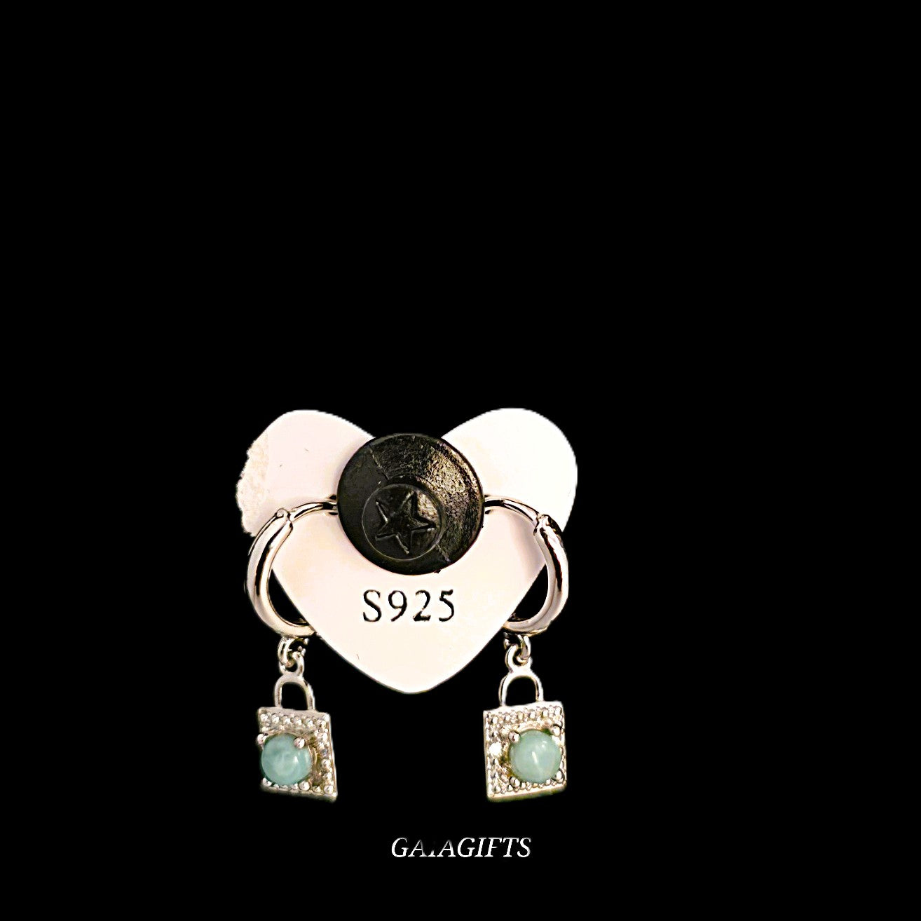 Unique – Fancy 925 Silver & Yellow METAL EARRINGS with Crystals - Item U Part 2