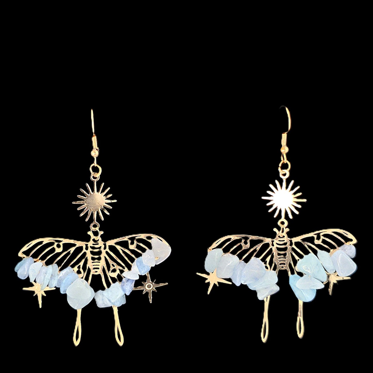 Unique – Fancy 925 Silver & Yellow METAL EARRINGS with Crystals Item U Part 1