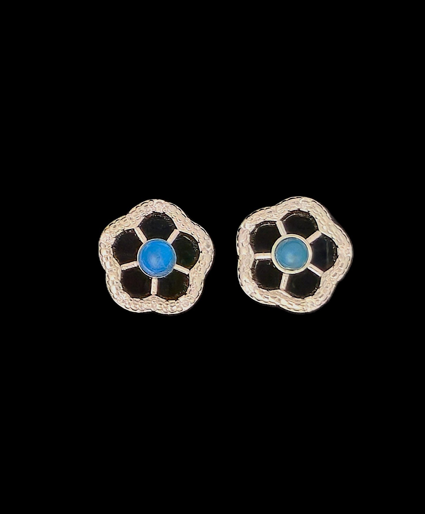 Unique – Fancy 925 Silver & Yellow METAL EARRINGS with Crystals Item U Part 1