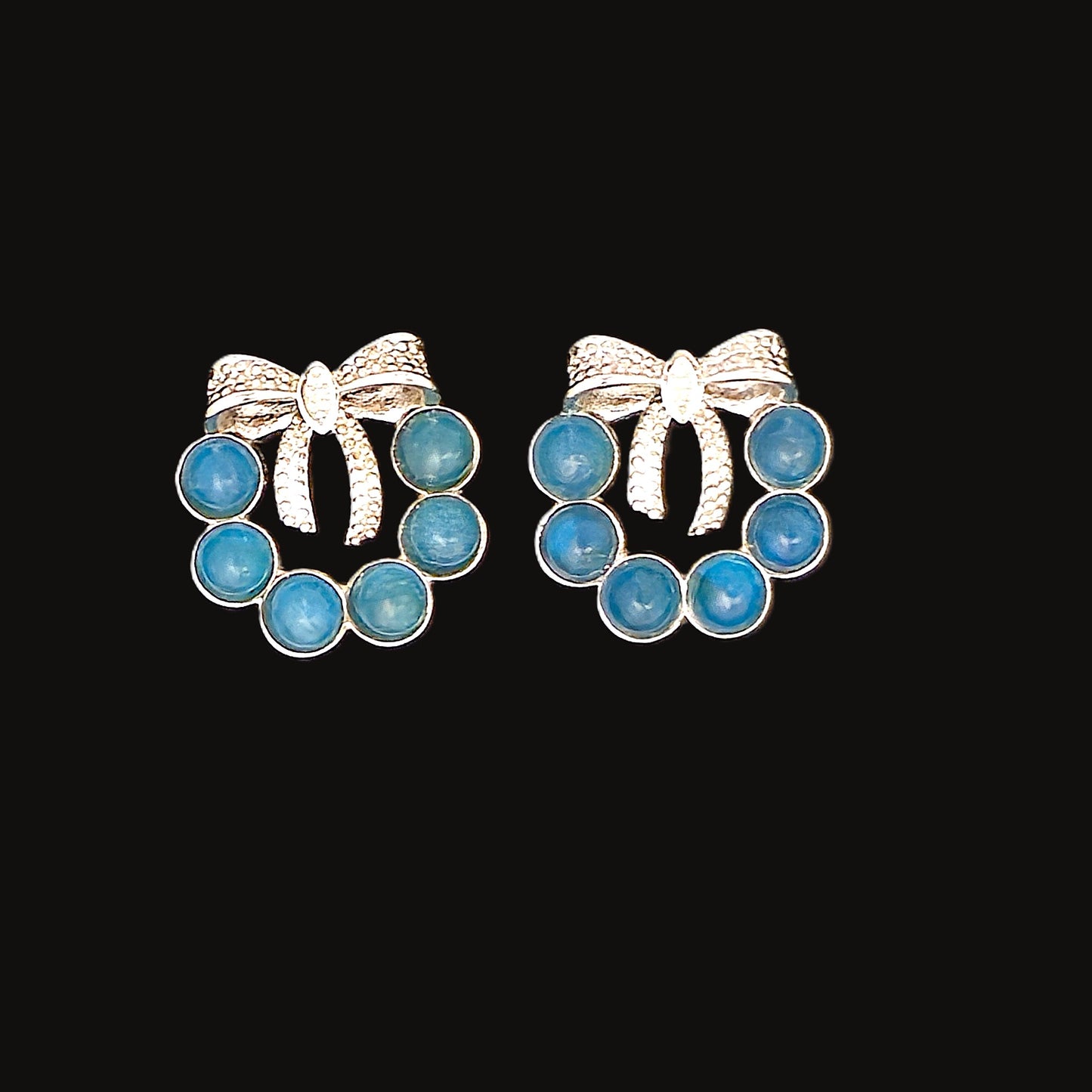 Unique – Fancy 925 Silver & Yellow METAL EARRINGS with Crystals Item U Part 1
