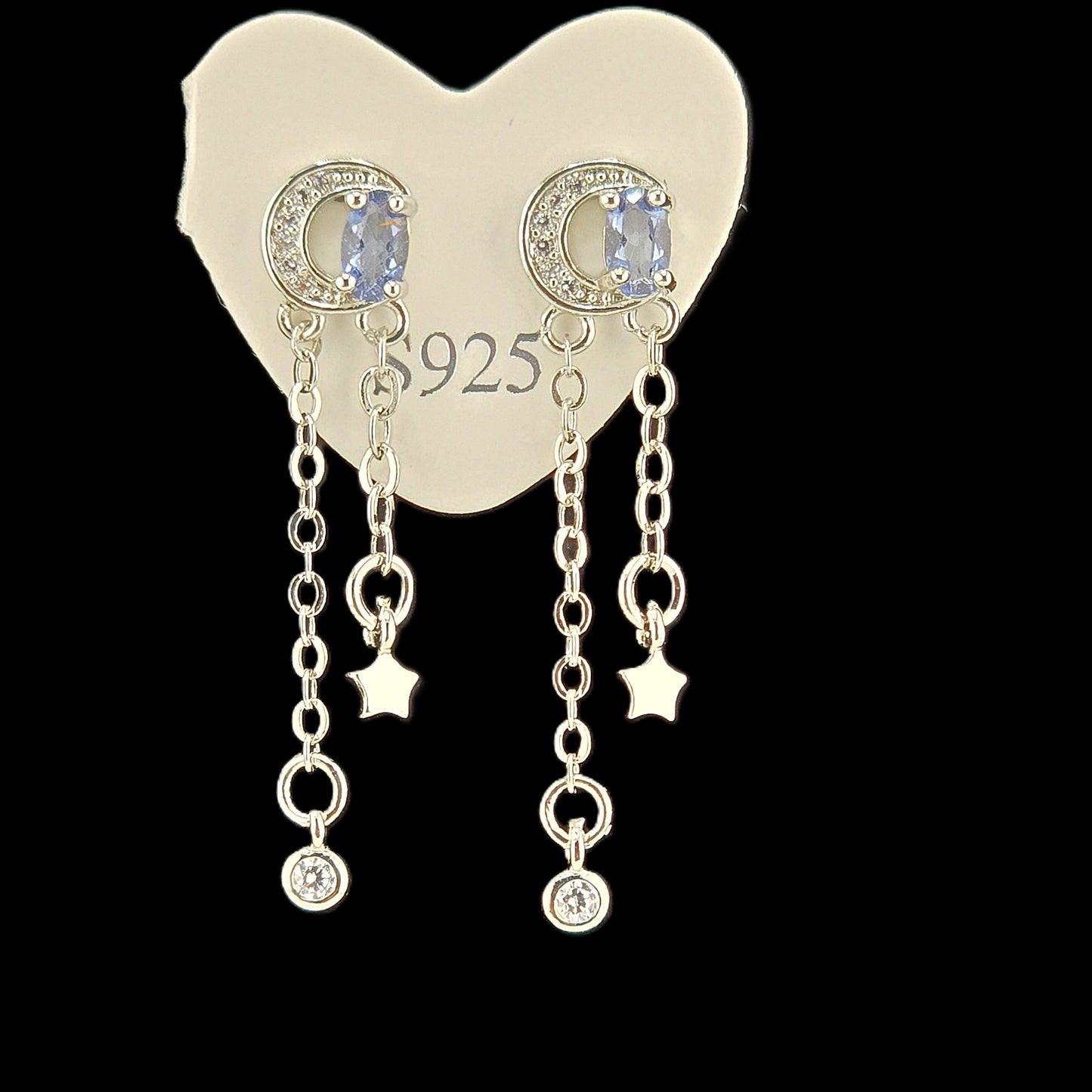 Unique – Fancy 925 Silver & Yellow METAL EARRINGS with Crystals Item U Part 1