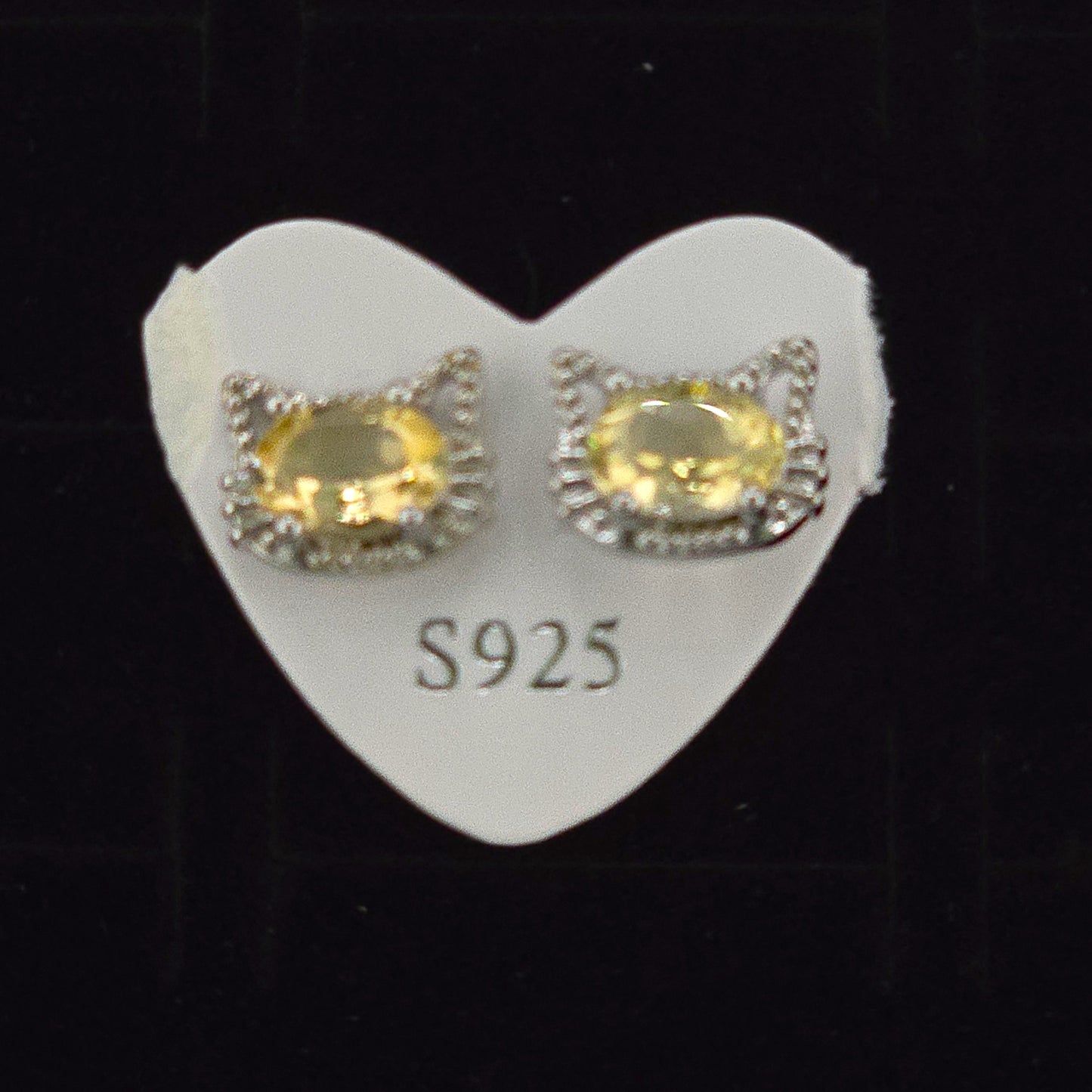 Unique – Fancy 925 Silver & Yellow METAL EARRINGS with Crystals Item U Part 1