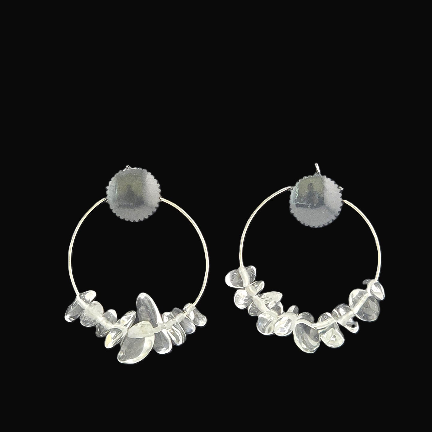 Unique – Fancy 925 Silver & Yellow METAL EARRINGS with Crystals Item U Part 1