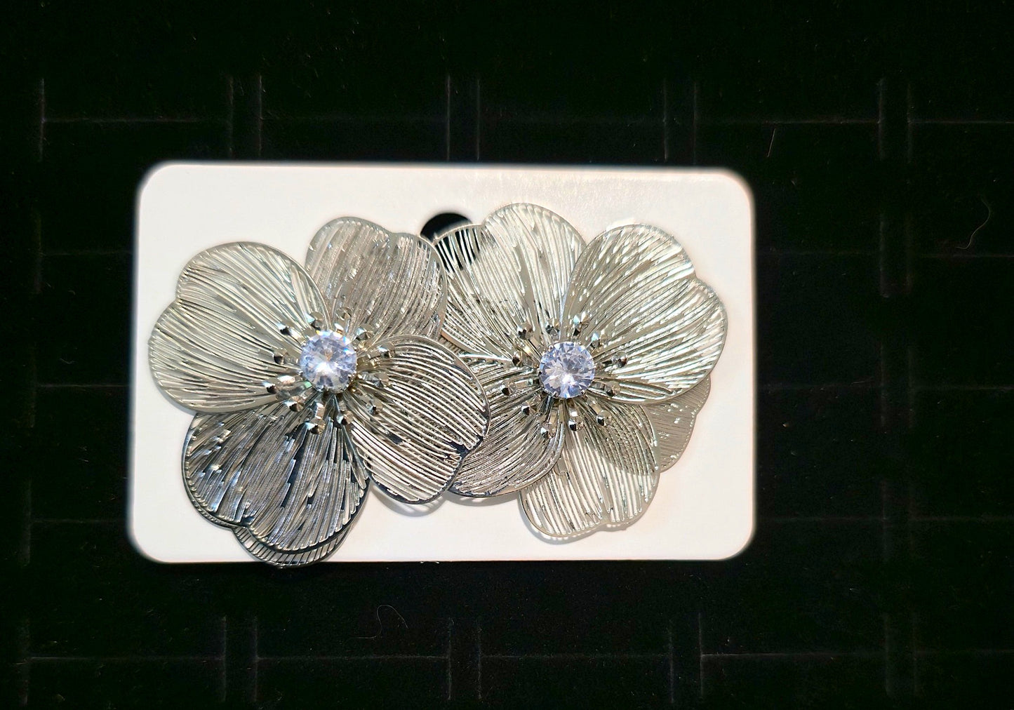 Unique – Fancy 925 Silver & Yellow METAL EARRINGS with Crystals Item U Part 1