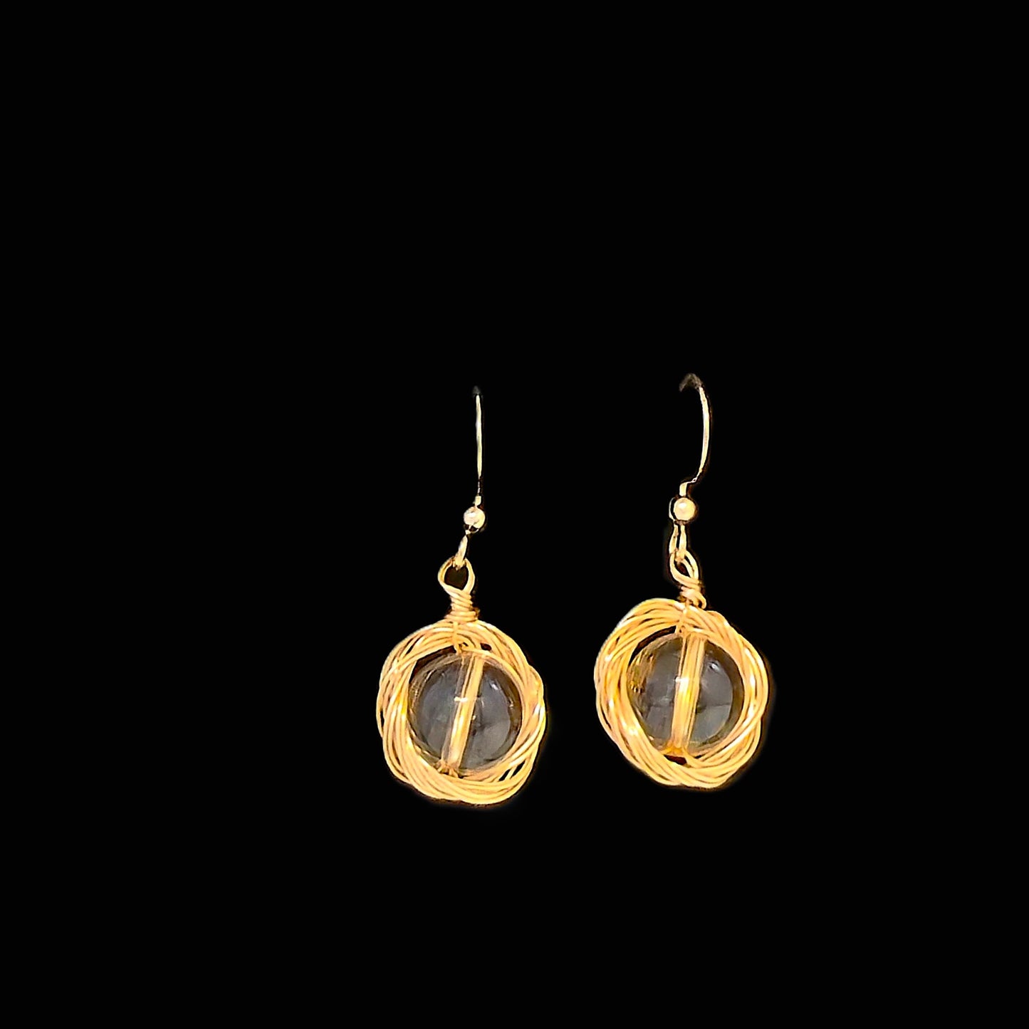 Unique – Fancy 925 Silver & Yellow METAL EARRINGS with Crystals Item U Part 1