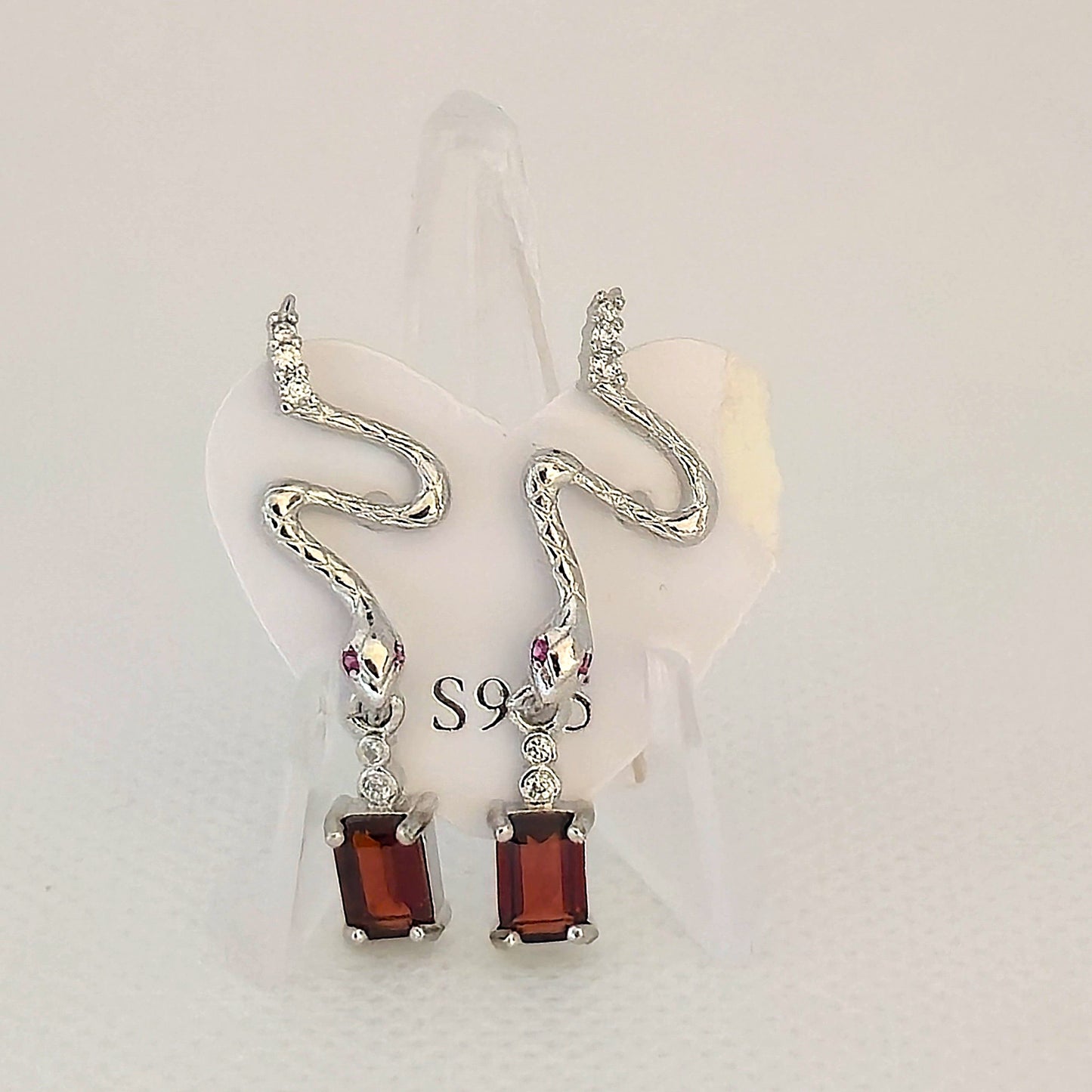 Unique – Fancy 925 Silver & Yellow METAL EARRINGS with Crystals Item U Part 1