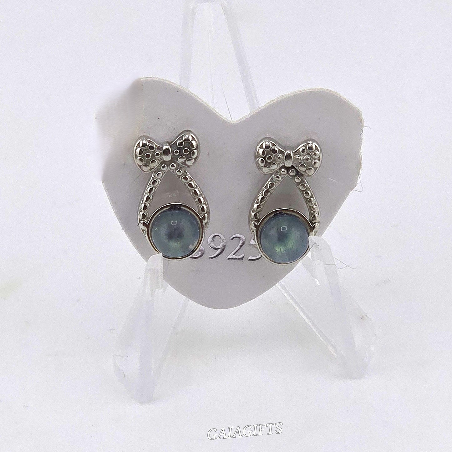 Unique – Fancy 925 Silver & Yellow METAL EARRINGS with Crystals Item U Part 1