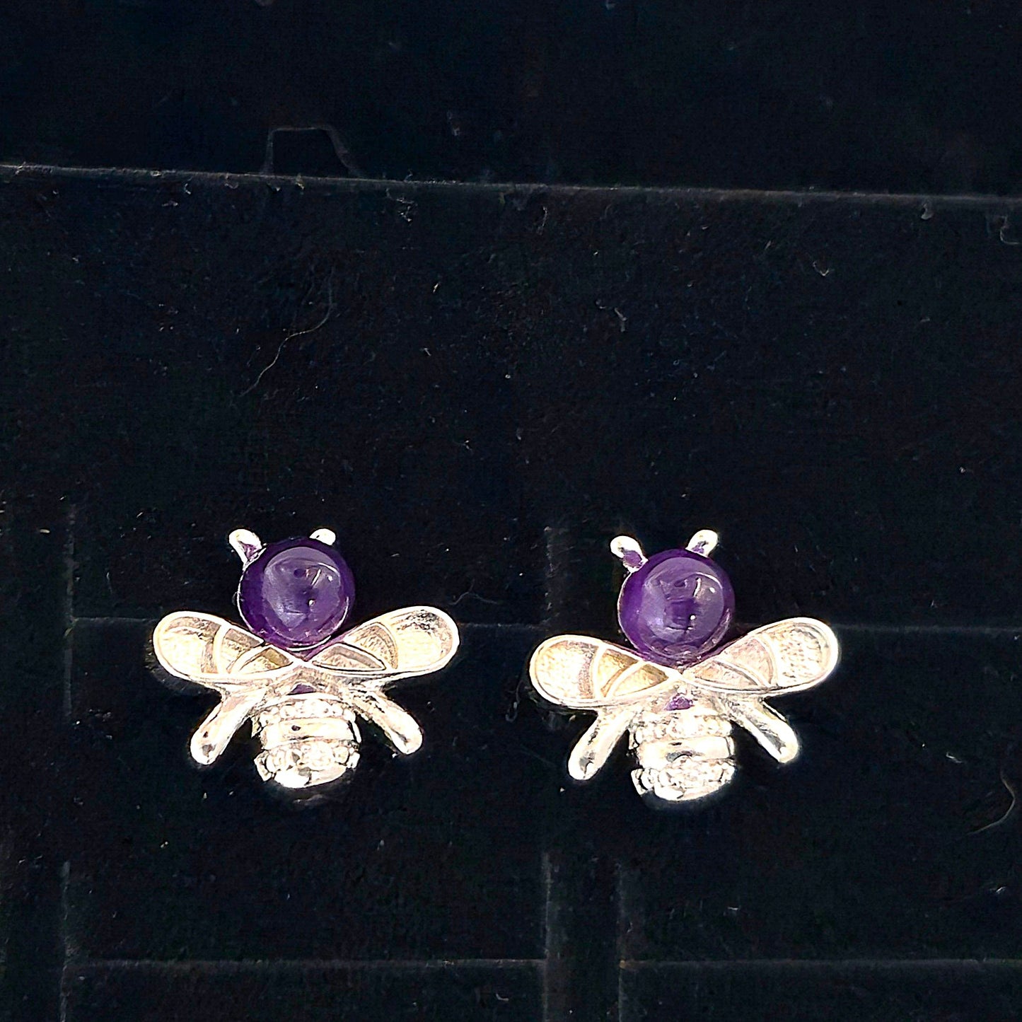 Unique – Fancy 925 Silver & Yellow METAL EARRINGS with Crystals Item U Part 1
