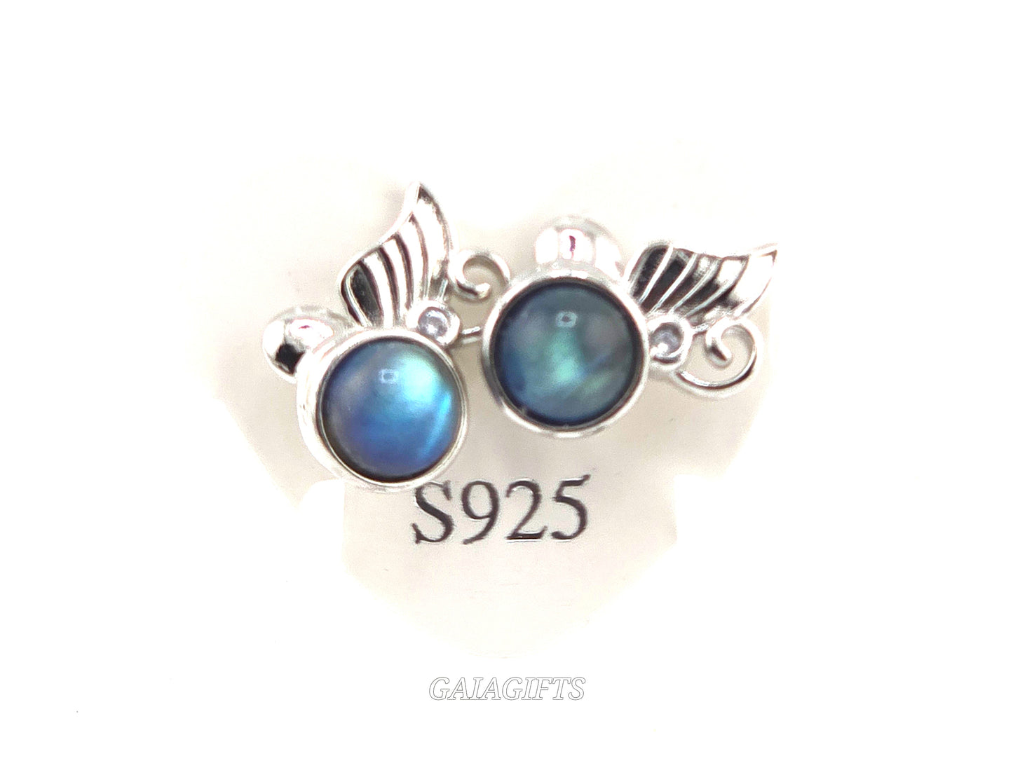 Unique – Fancy 925 Silver & Yellow METAL EARRINGS with Crystals Item U Part 1