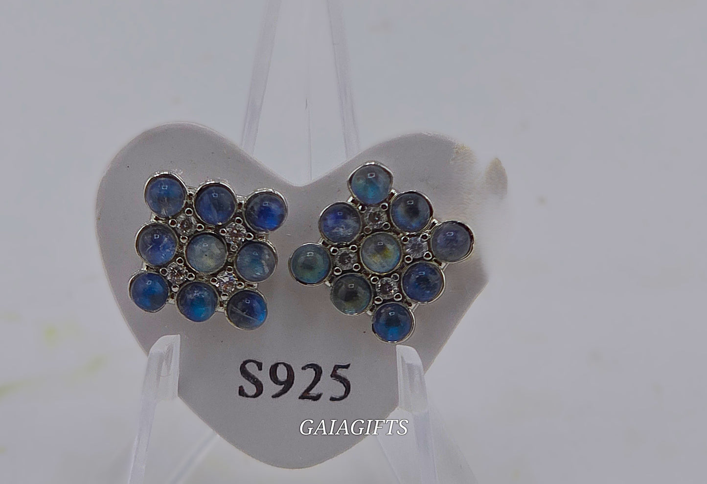 Unique – Fancy 925 Silver & Yellow METAL EARRINGS with Crystals Item U Part 1