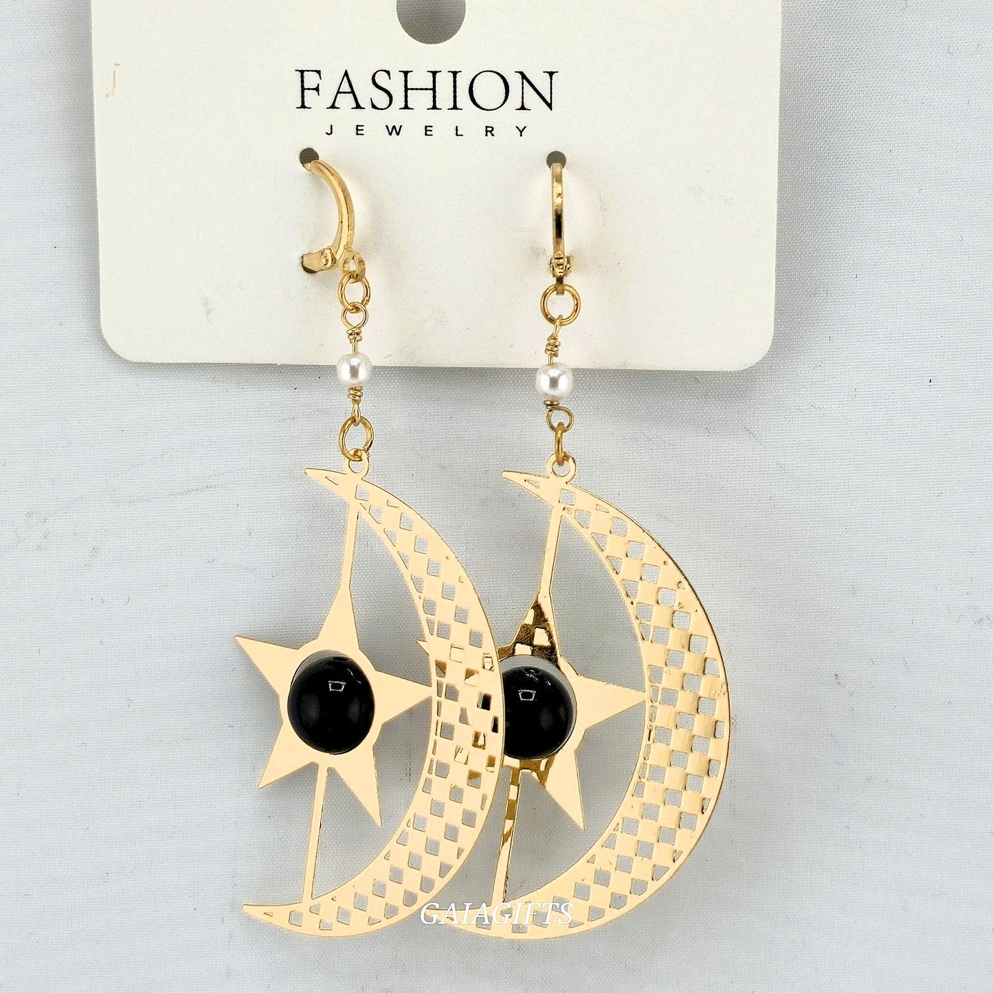 Unique – Fancy 925 Silver & Yellow METAL EARRINGS with Crystals - Item U Part 2