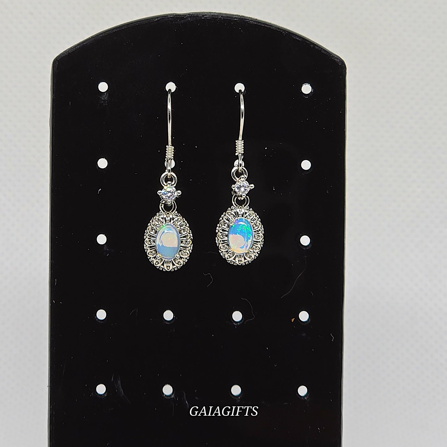 Unique – Fancy 925 Silver & Yellow METAL EARRINGS with Crystals - Item U Part 2