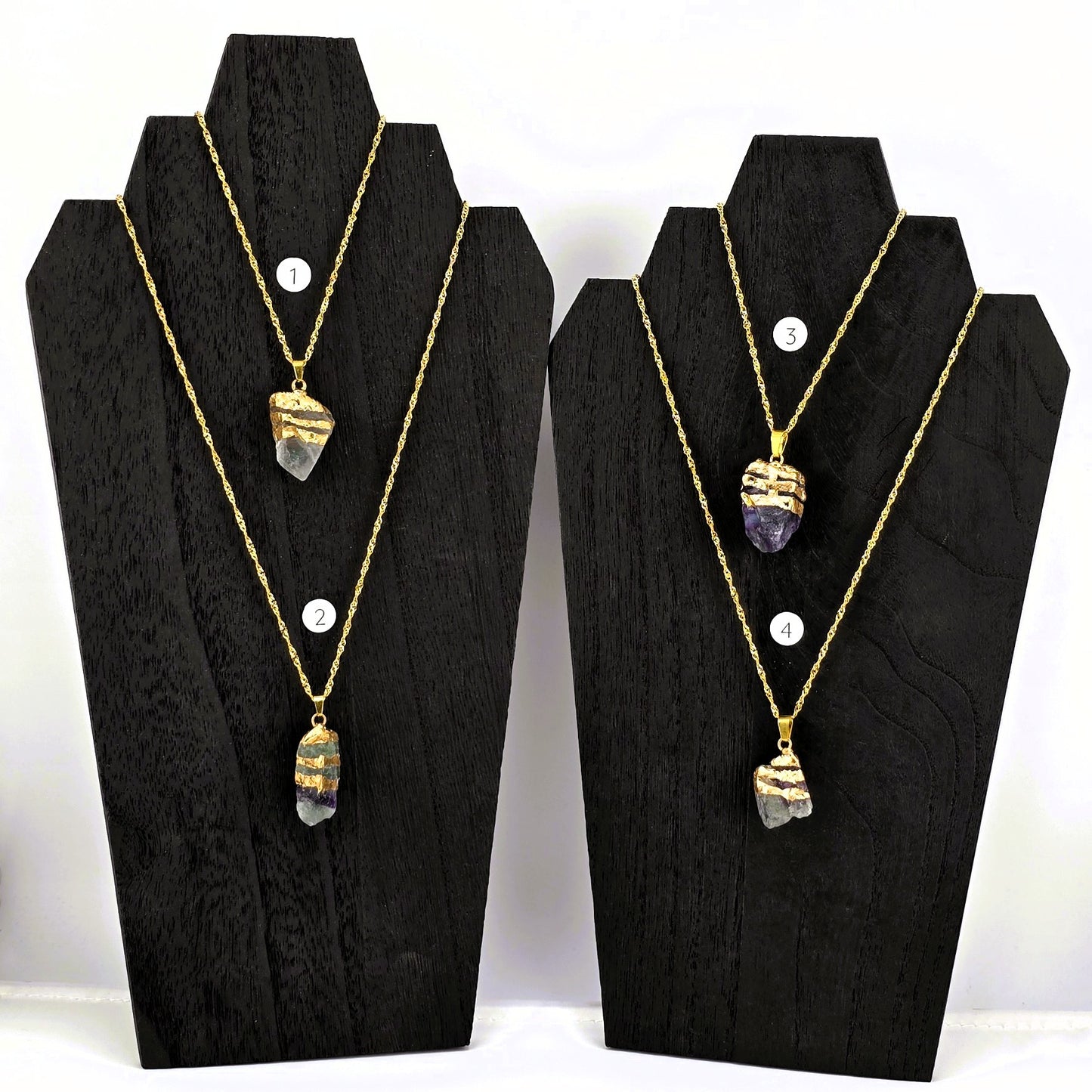 Glimmering PART 3 - Crystal NECKLACE & PENDANT (Silver / Yellow Metal) – Item AZ