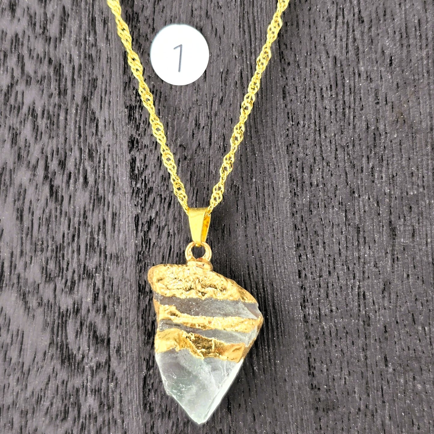Glimmering PART 3 - Crystal NECKLACE & PENDANT (Silver / Yellow Metal) – Item AZ