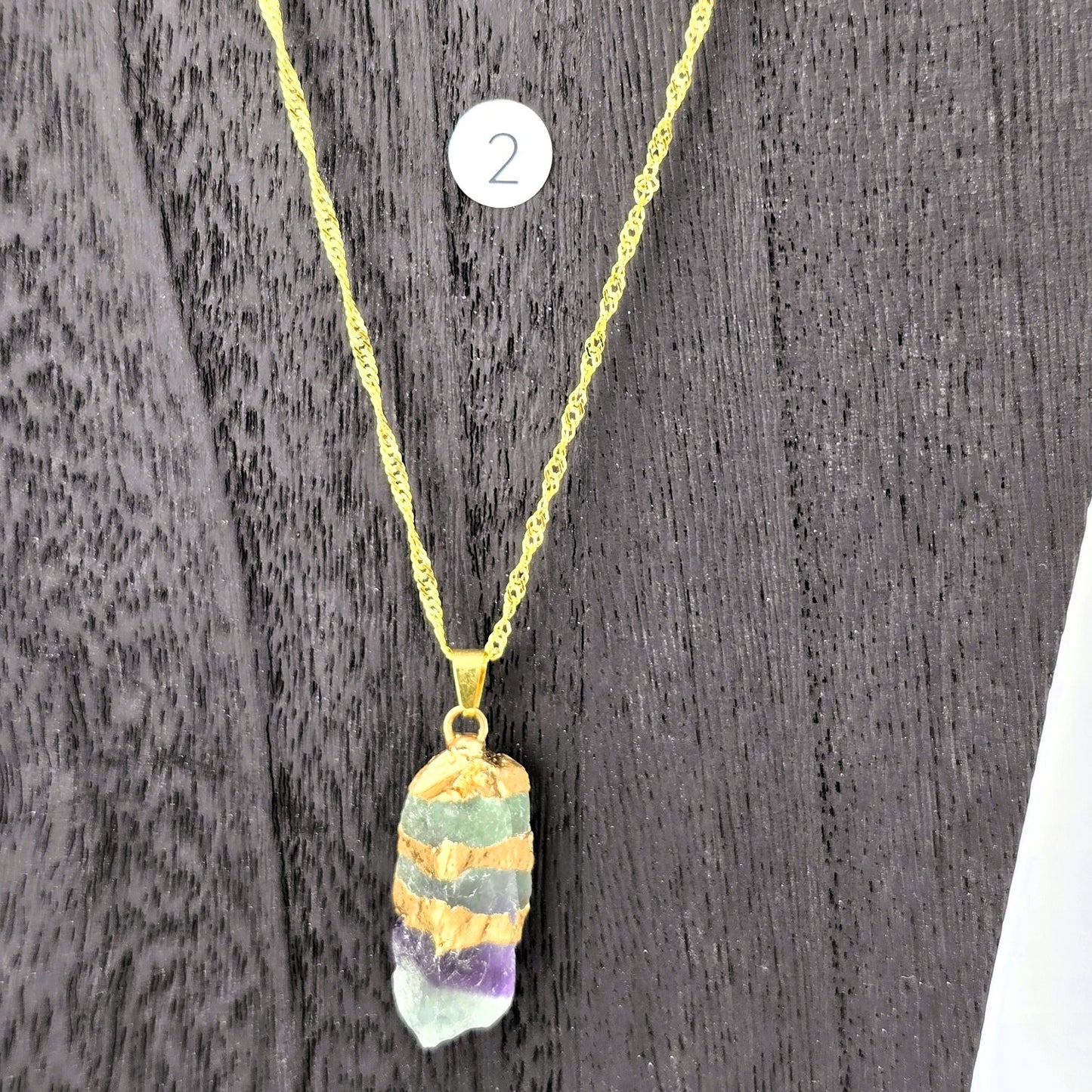 Glimmering PART 3 - Crystal NECKLACE & PENDANT (Silver / Yellow Metal) – Item AZ