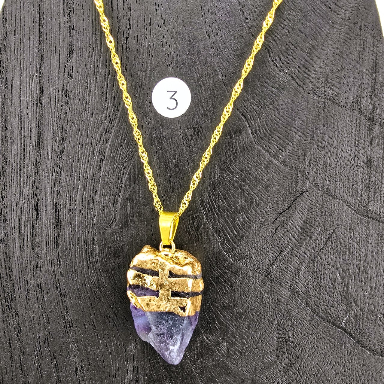 Glimmering PART 3 - Crystal NECKLACE & PENDANT (Silver / Yellow Metal) – Item AZ